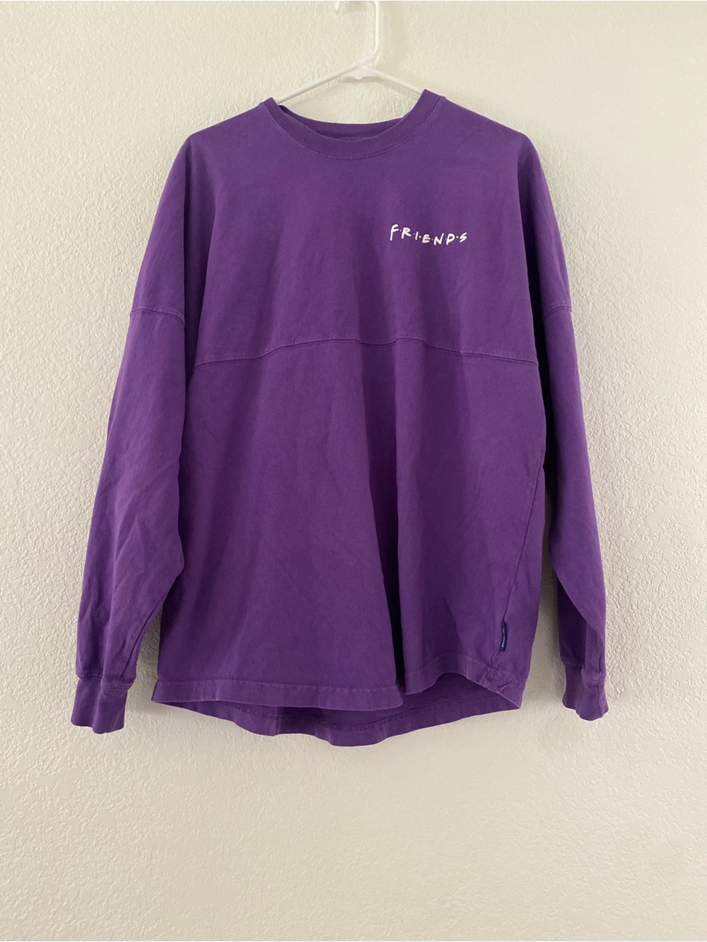 Friends Spirit Jersey Purple Long Sleeve Shirt Oh My Gawd Oversized Size Medium